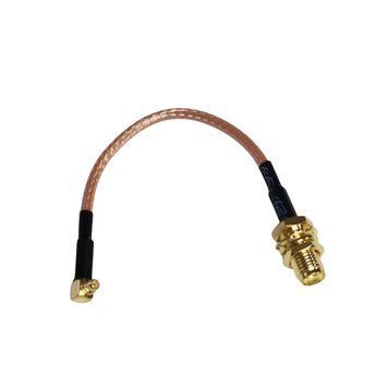 Перехідник пігтейл, MMCX angled (90 degrees) to SMA RG316 Cable 100mm 000001935 фото